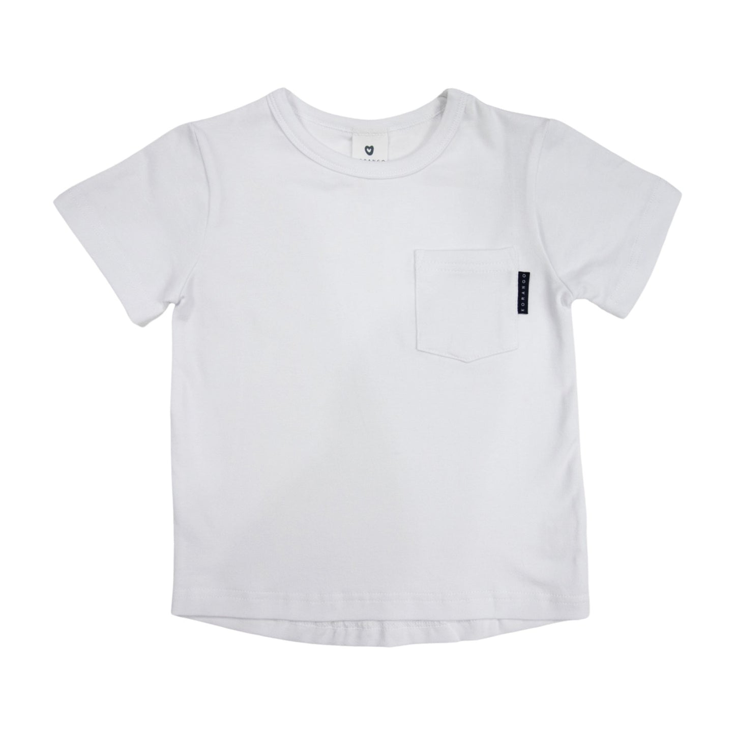 Korango | Cotton Pocket Tee | Grey Marle, Navy and White