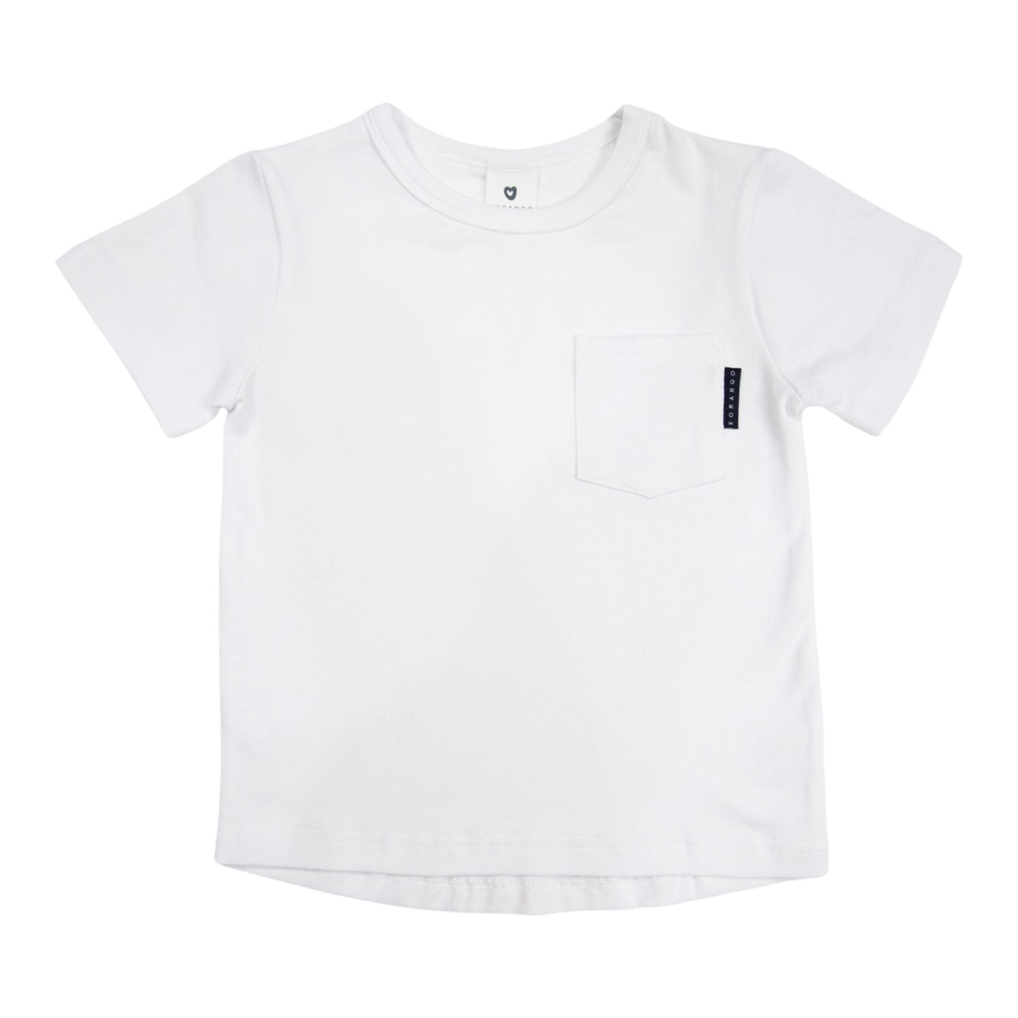 Korango | Cotton Pocket Tee | Grey Marle, Navy and White