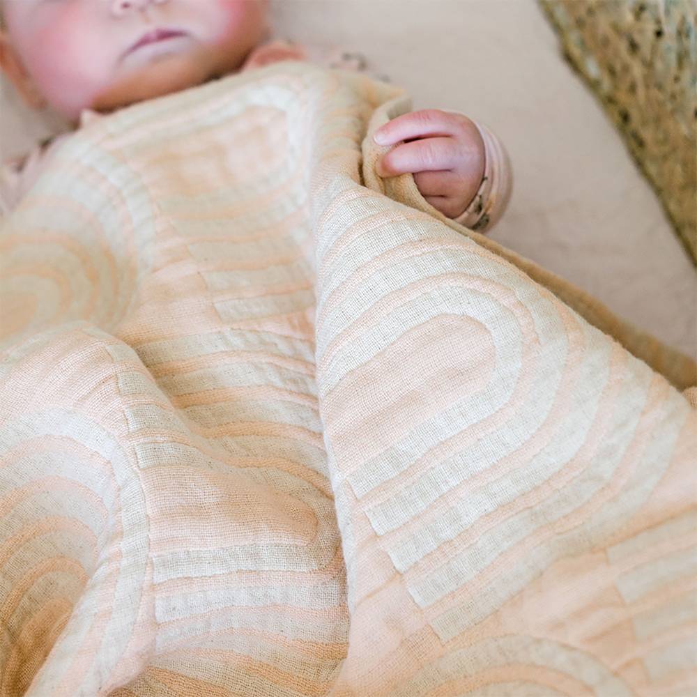Crane Baby Jacquard Blanket | Parker - Rainbow