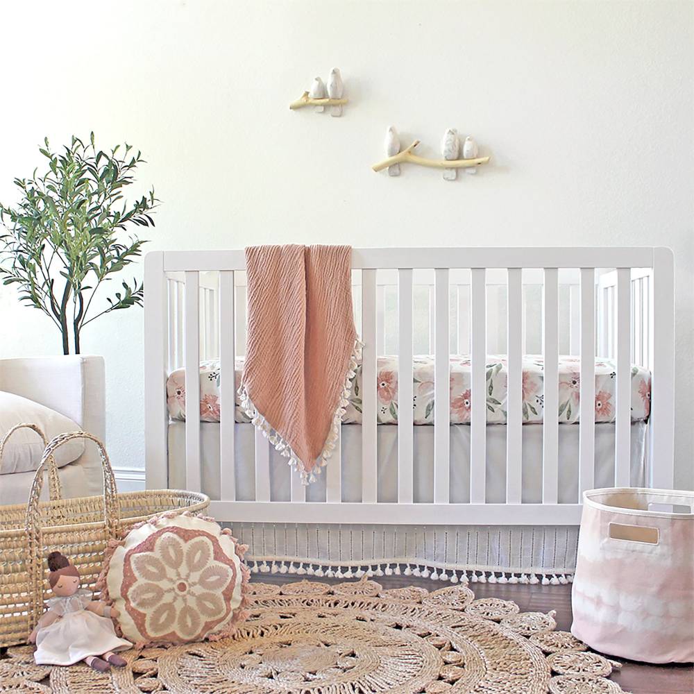 Crane Baby Cot Fitted Sheet | Parker Collection - Parker Floral