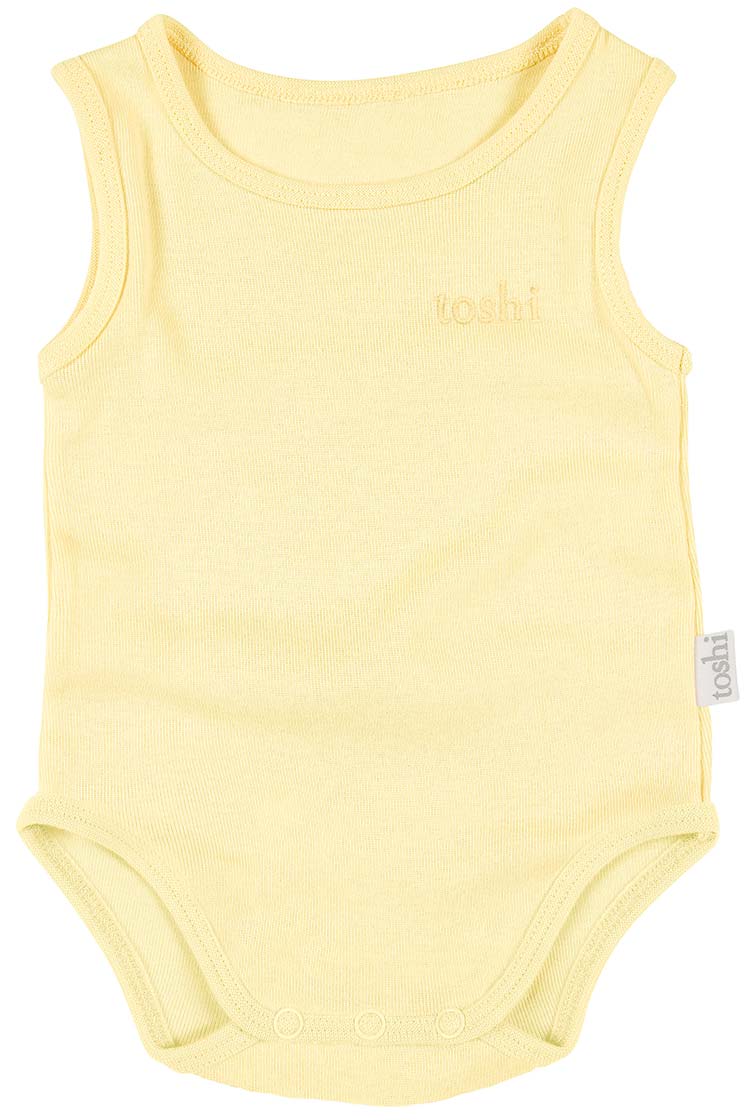 Toshi | Organic Onesie Singlet Dreamtime Buttercup