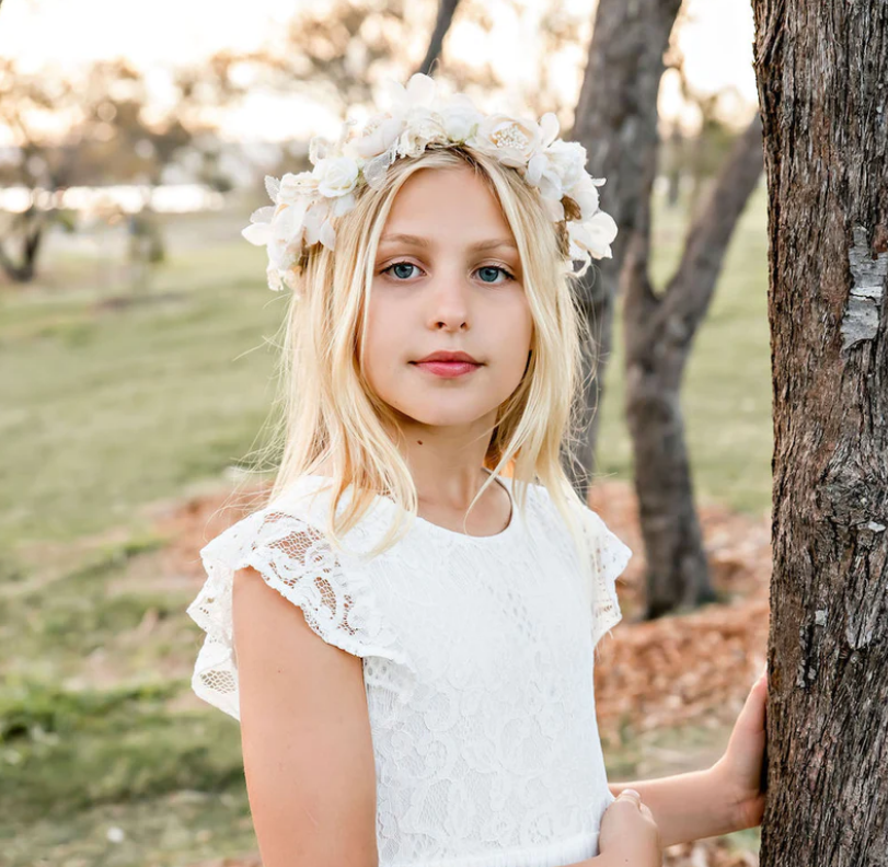 Designer Kidz | Juliette Flower Crown - Beige