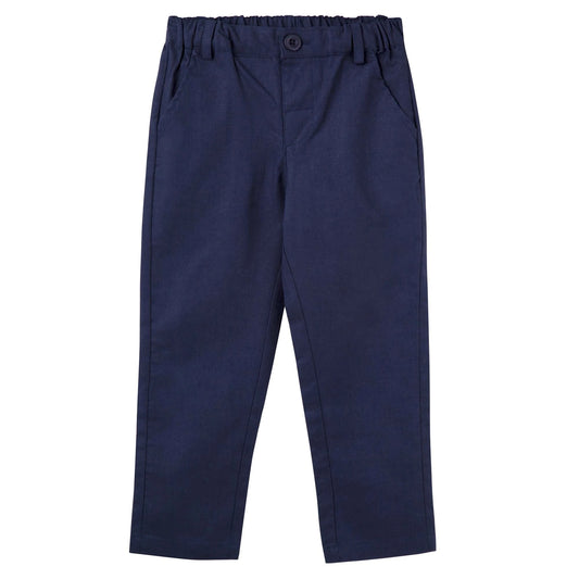 Designer Kidz | Finley Linen Pants | Navy
