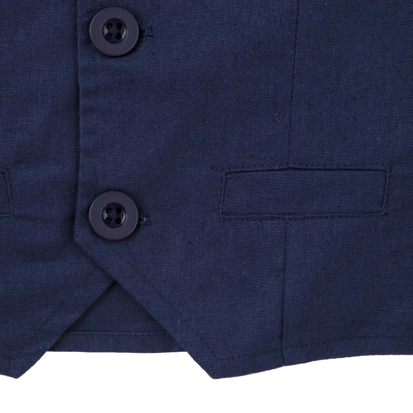 Designer Kidz | Toby Linen Vest | Navy