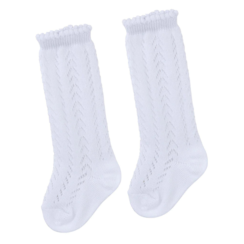 Designer Kidz | Knee High Socks | Ivory Size 1-2Y