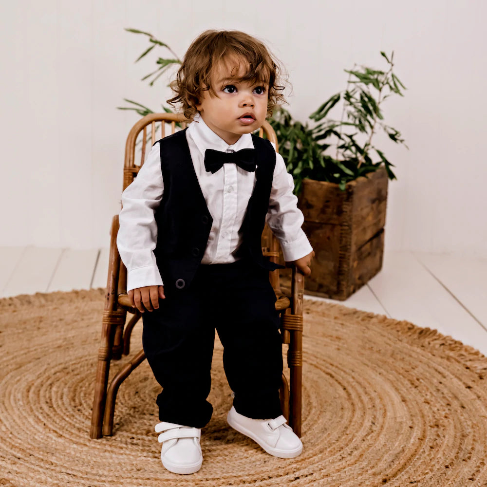 Designer Kidz | Finley Linen Pants | Navy