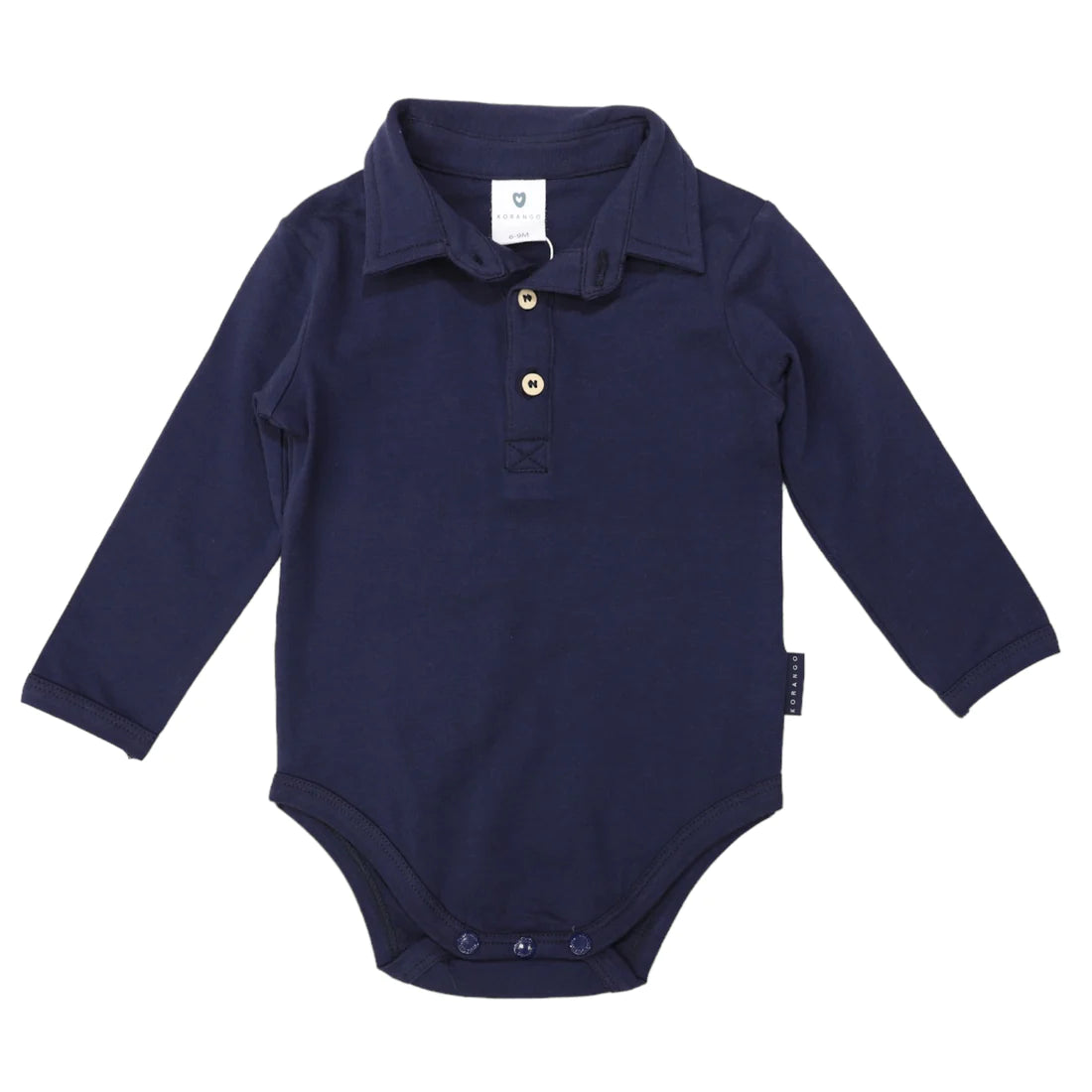 Korango | Henley Collared Bodysuit | Navy