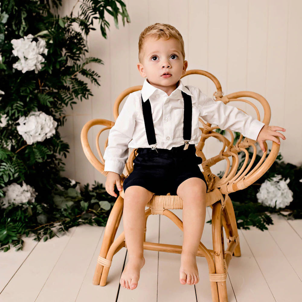 Designer Kidz | Bradley Boys Suspenders | Navy