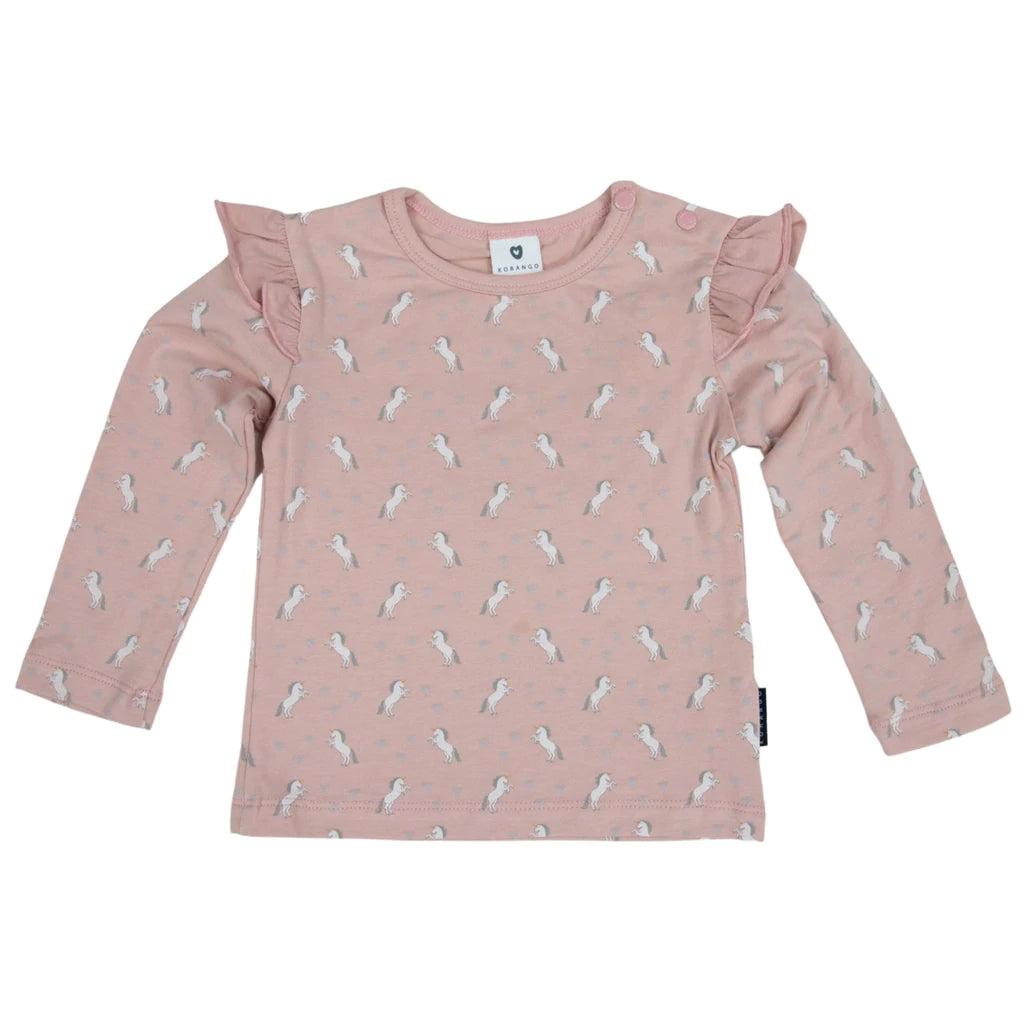 Korango | Unicorn Top | Dusty Pink Size 4,6 & 8Y