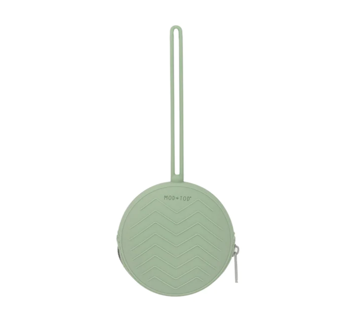 Mod and Tod | Silicone Pacifier Holder Case | Sage