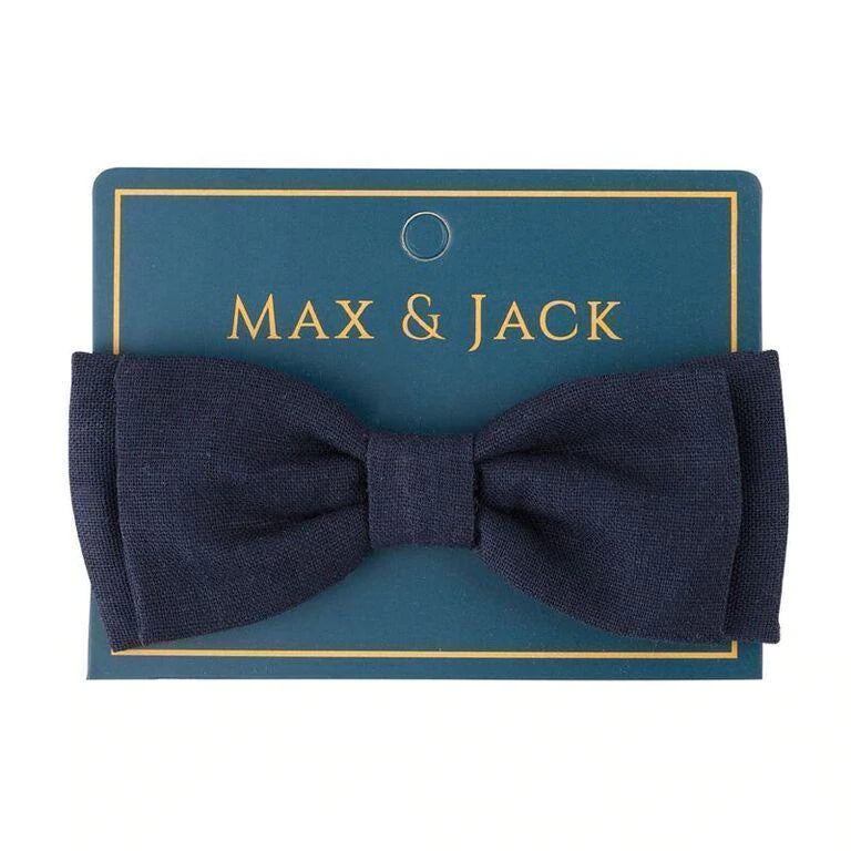Designer Kidz | Toby Linen Bow Tie | Navy