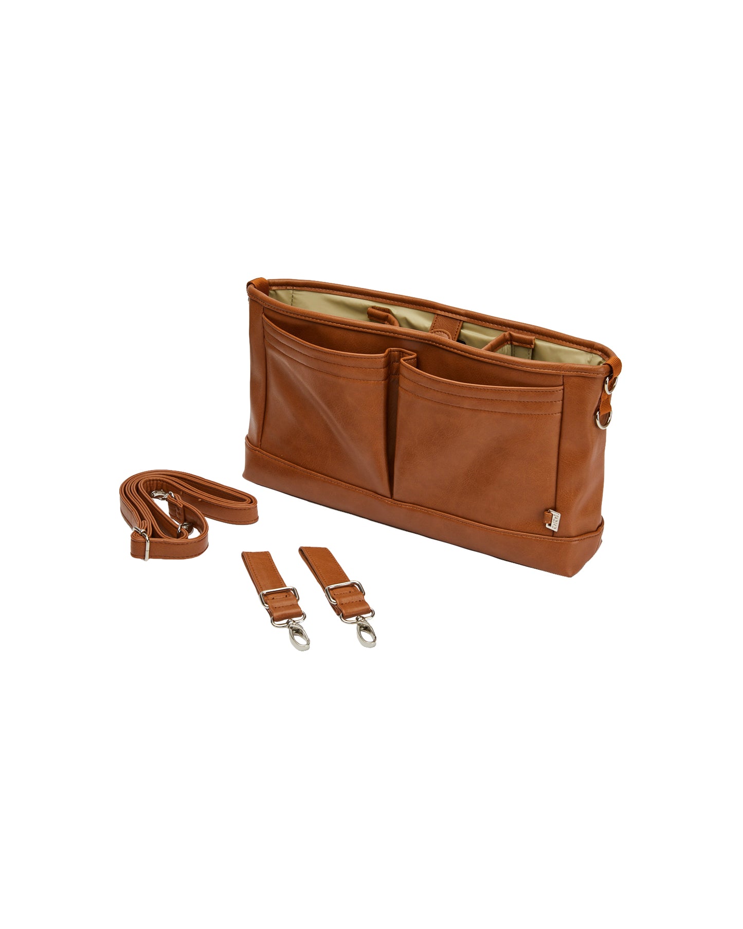 OiOi | Signature Pram Caddy - Tan Vegan Leather