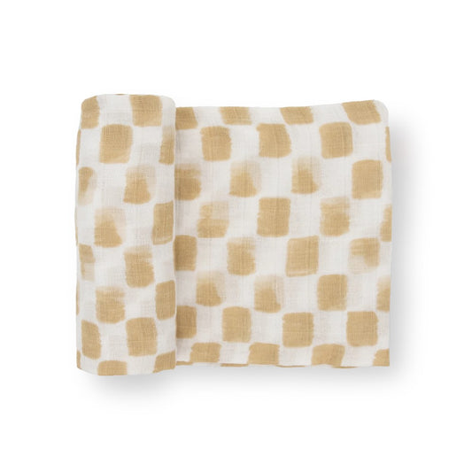 Little Unicorn Single Cotton Muslin Swaddle - Adobe Checker