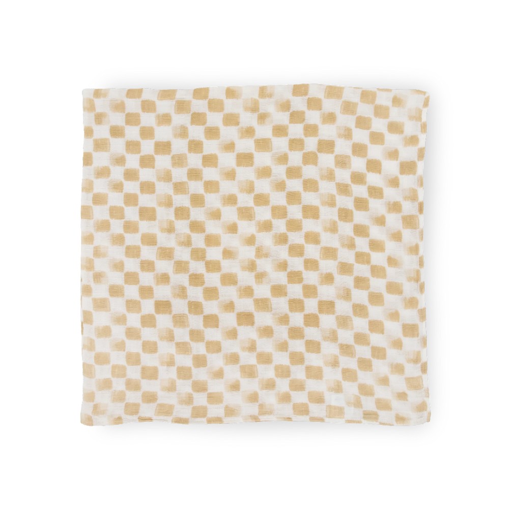 Little Unicorn Single Cotton Muslin Swaddle - Adobe Checker