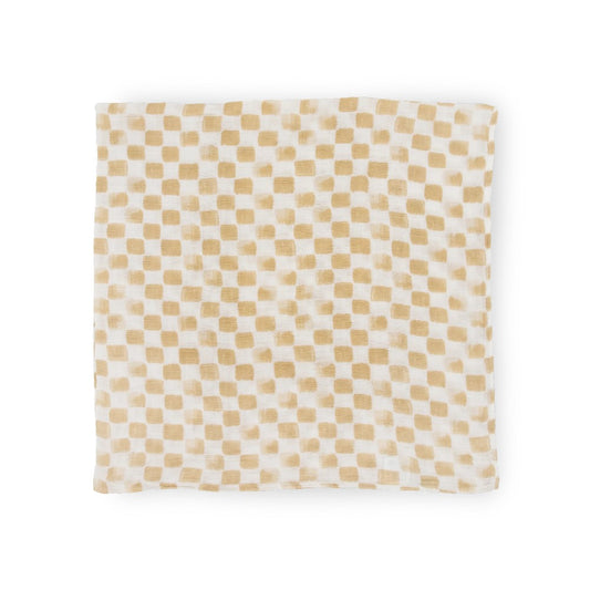 Little Unicorn Single Cotton Muslin Swaddle - Adobe Checker