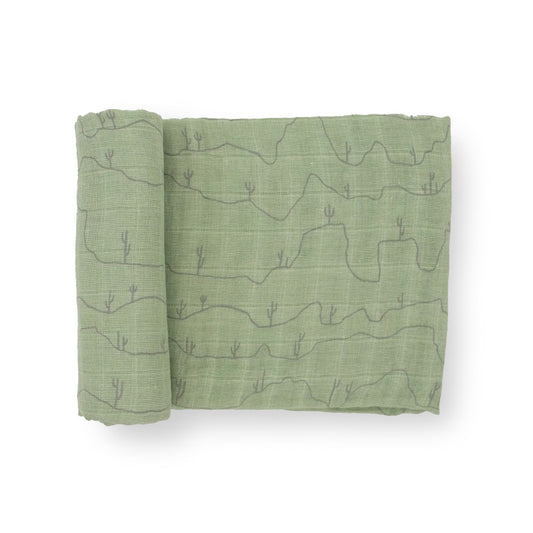 Little Unicorn Single Cotton Muslin Swaddle - Cactus Lines