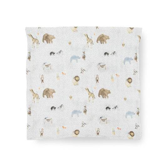 Little Unicorn Single Cotton Muslin Swaddle - Party Animals