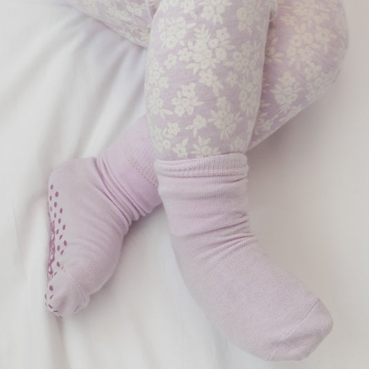 Woolbabe | Woolbabe Merino & Organic Cotton Sleepy Socks - Mauve