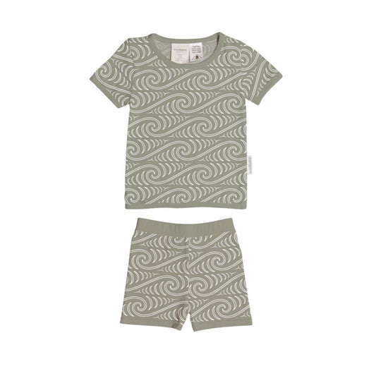 Woolbabe X BO & KO Collab Summer Pyjamas - Flax Ngaru