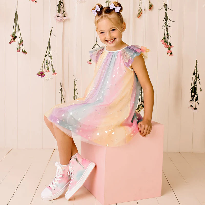 Designer Kidz | Rainbow Sparkle Twirl Dress