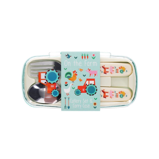 Children's Cutlery Set & Carry Case | Farmyard