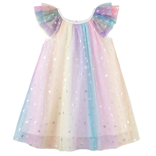 Designer Kidz | Rainbow Sparkle Twirl Dress