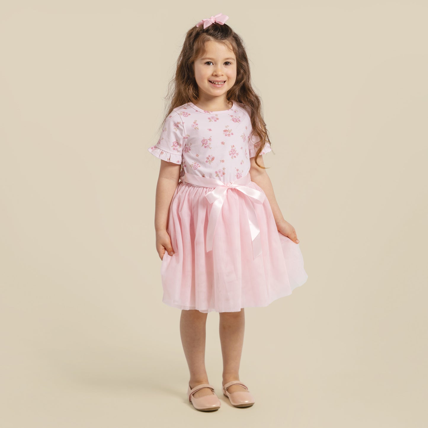 Designer Kidz | Bella Floral Short Sleeve Tutu Dress