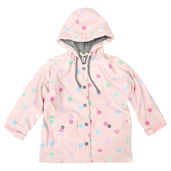 Korango Rainwear | Colour Change Polkadot Raincoat | Pink