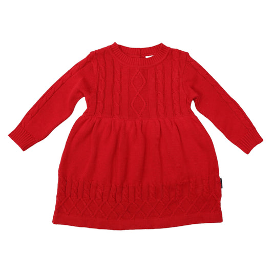 Korango | Textured Knit Dress | Red
