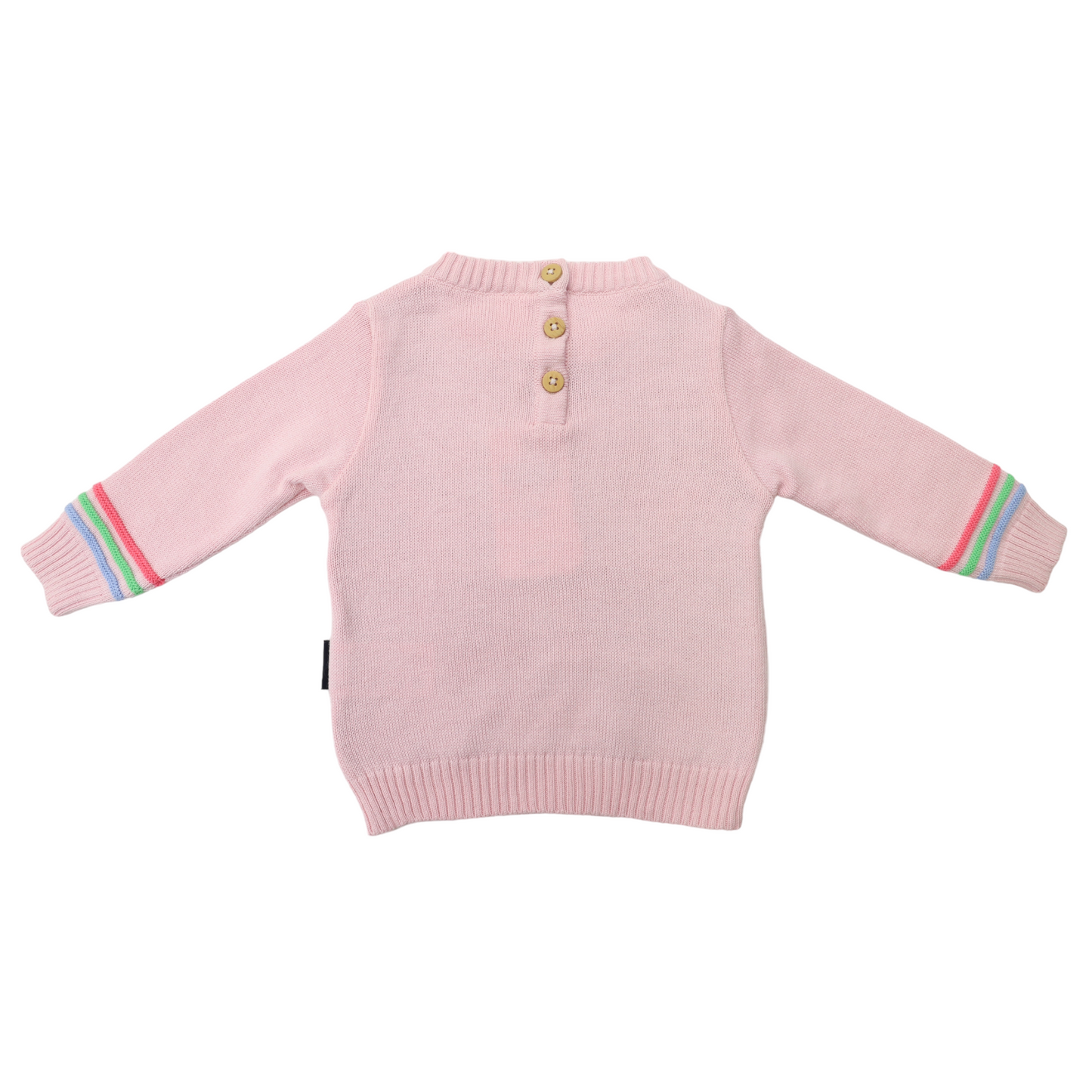 Korango |  Rainbow Pattern Knit Sweater | Fairytale Pink