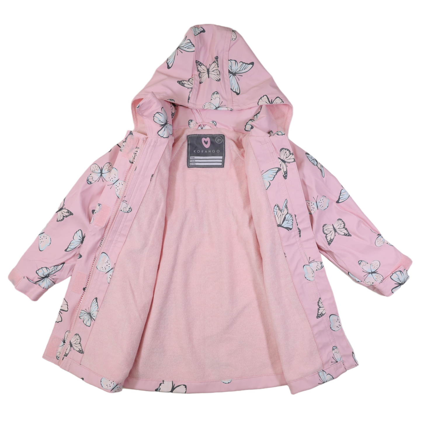 Korango Rainwear | Tapioka Butterfly Colour Change | Fairytale Pink Raincoat