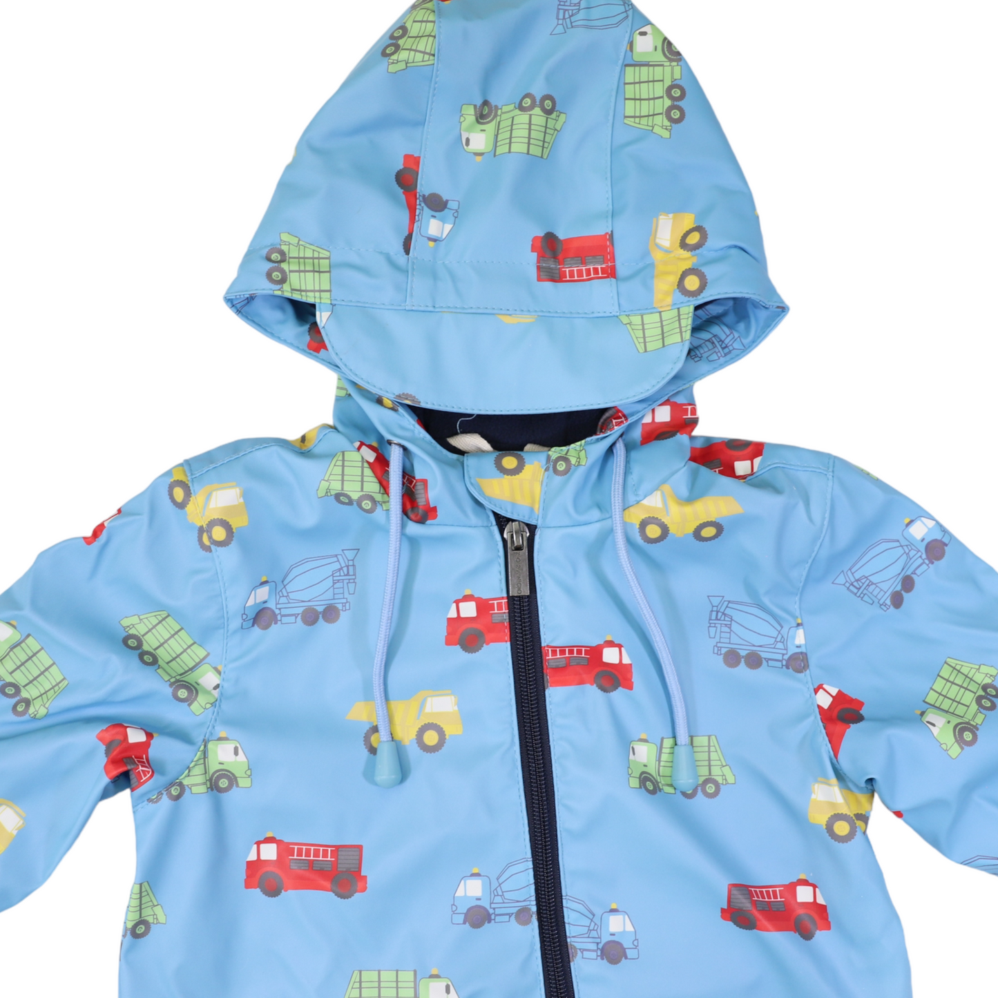 Korango Rainwear | Trucks Polar Fleece Lined Zip Rain Suit Airie Blue | Rainsuit