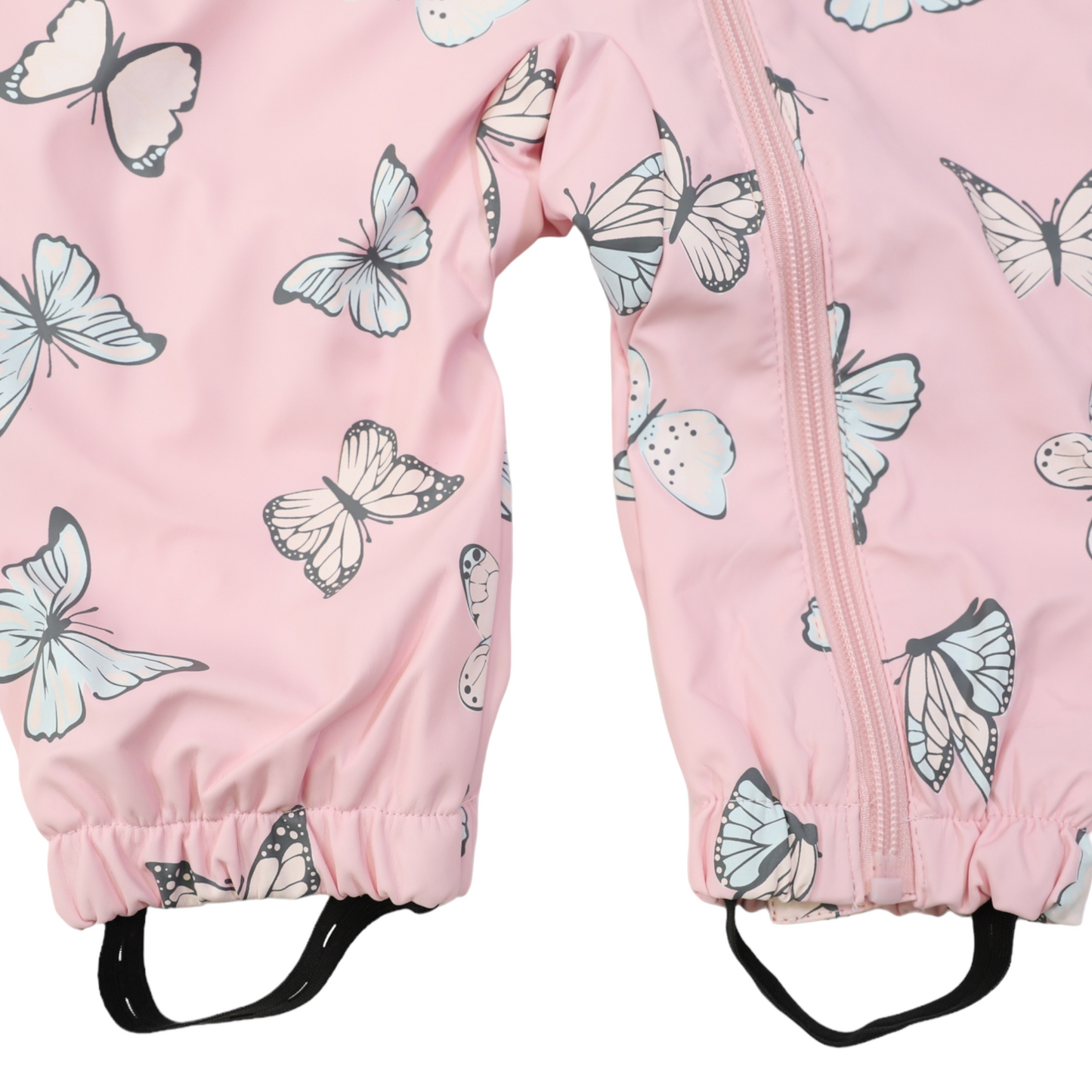 Korango Rainwear | Butterfly Colour Change Terry Towelling Lined Zip Rainsuit