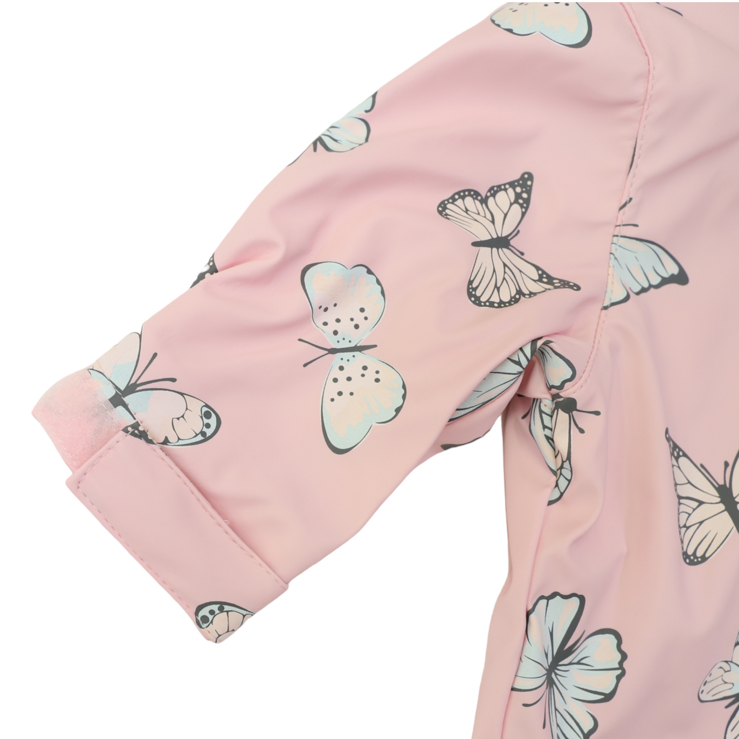Korango Rainwear | Butterfly Colour Change Terry Towelling Lined Zip Rainsuit