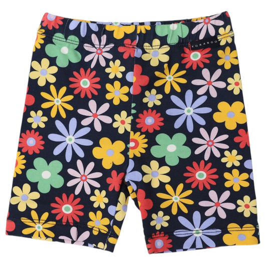 Korango |  Flower Print Cotton Bike Shorts Cloud | Size 6