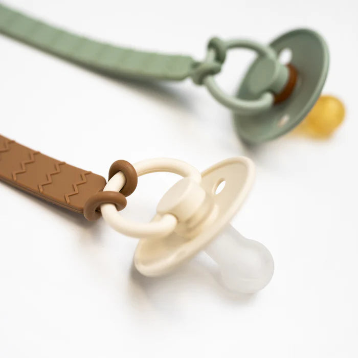 Mod and Tod | Silicone Pacifier Clips | Coffee