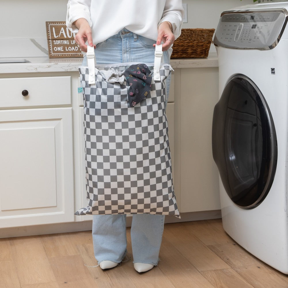 Bumkins|  Extra Large Wet Bag  | Charcoal Check