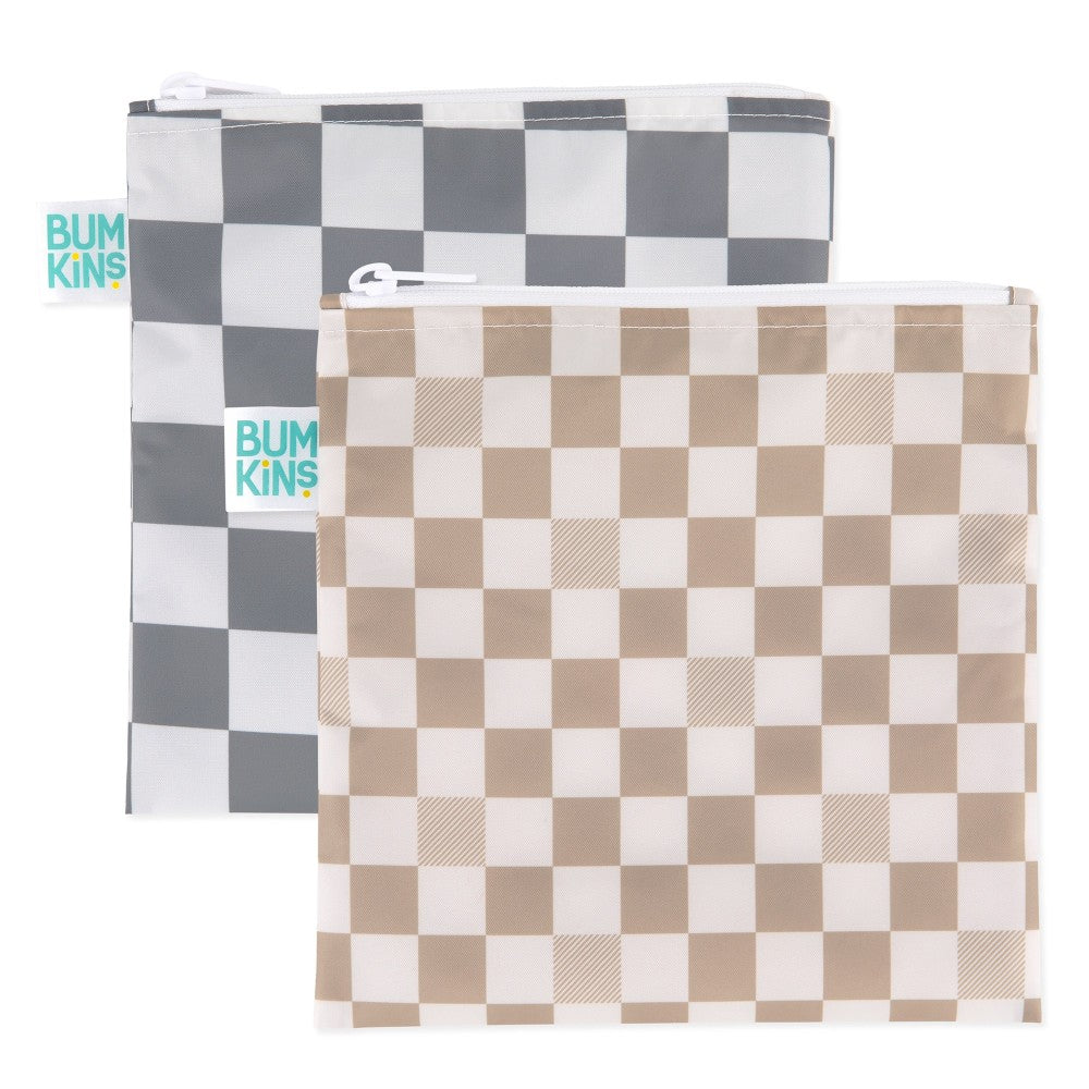 Bumkins | Large Snack Bag 2pack | Double Check