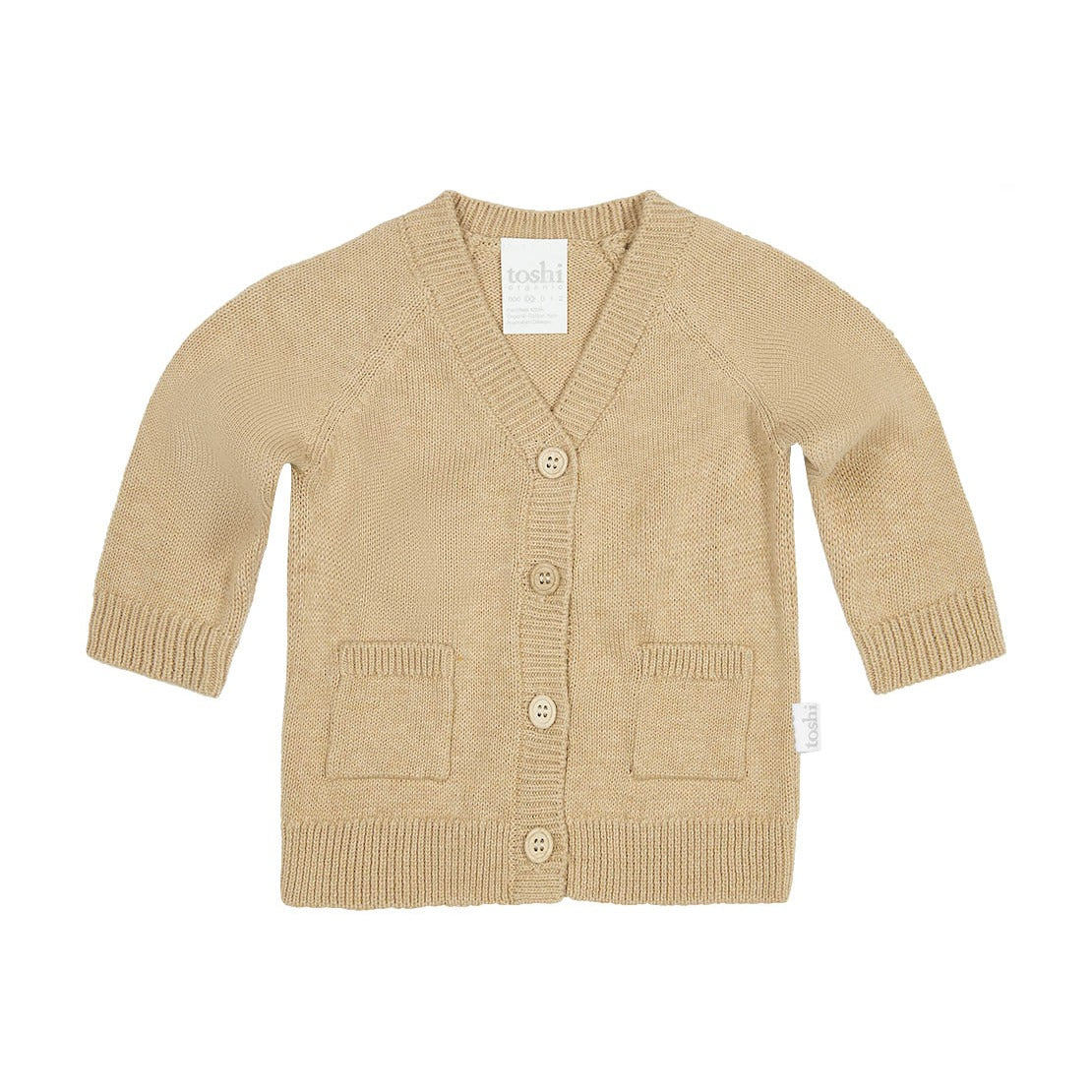 Toshi | Organic Cardigan Remi | Driftwood