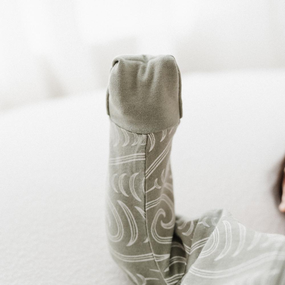 Woolbabe X BO & KO Collab Pyjama Suit - Flax Ngaru
