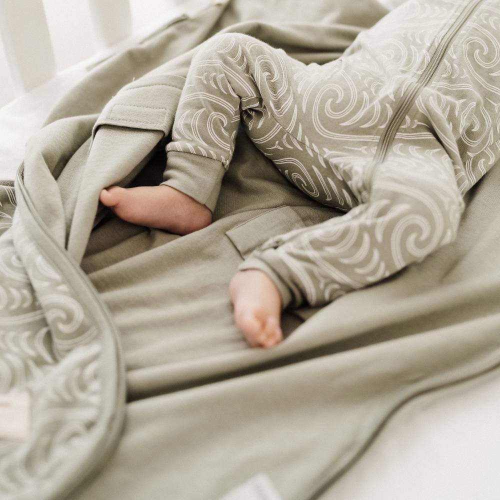 Woolbabe X BO & KO Collab Pyjama Suit - Flax Ngaru