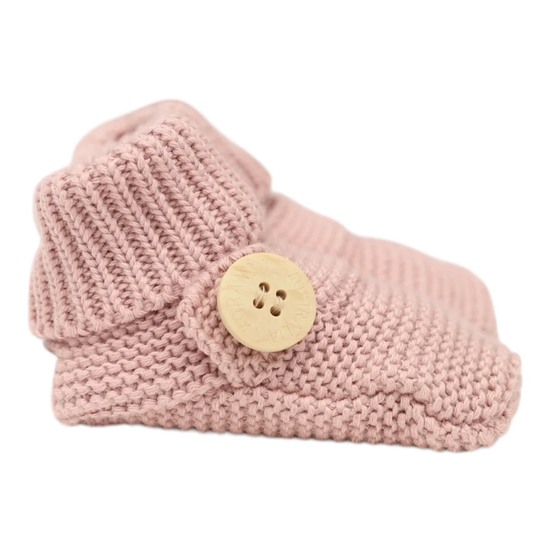 Korango | Cotton Knit Button Bootie with Gift Box | Dusty Pink