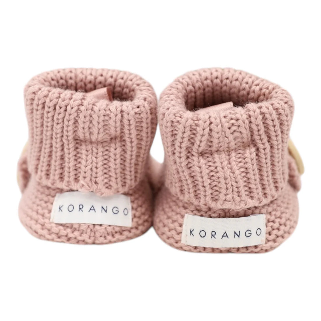 Korango | Cotton Knit Button Bootie with Gift Box | Dusty Pink