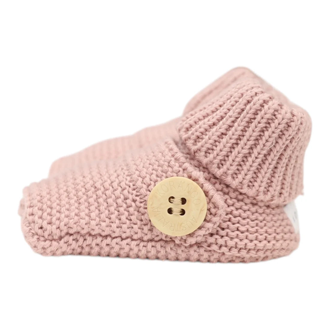 Korango | Cotton Knit Button Bootie with Gift Box | Dusty Pink