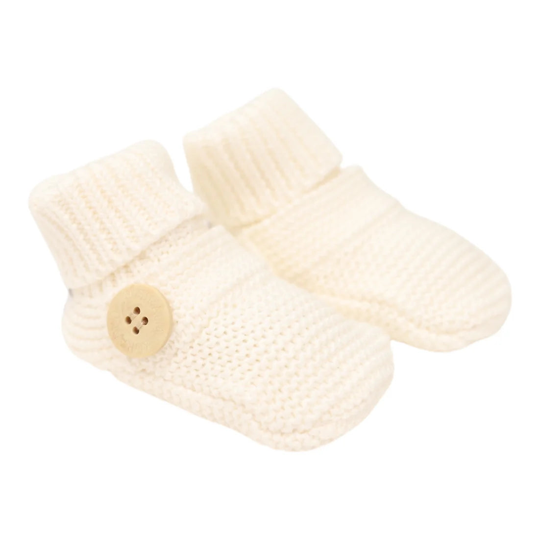 Korango | Cotton Knit Button Bootie with Gift Box | White