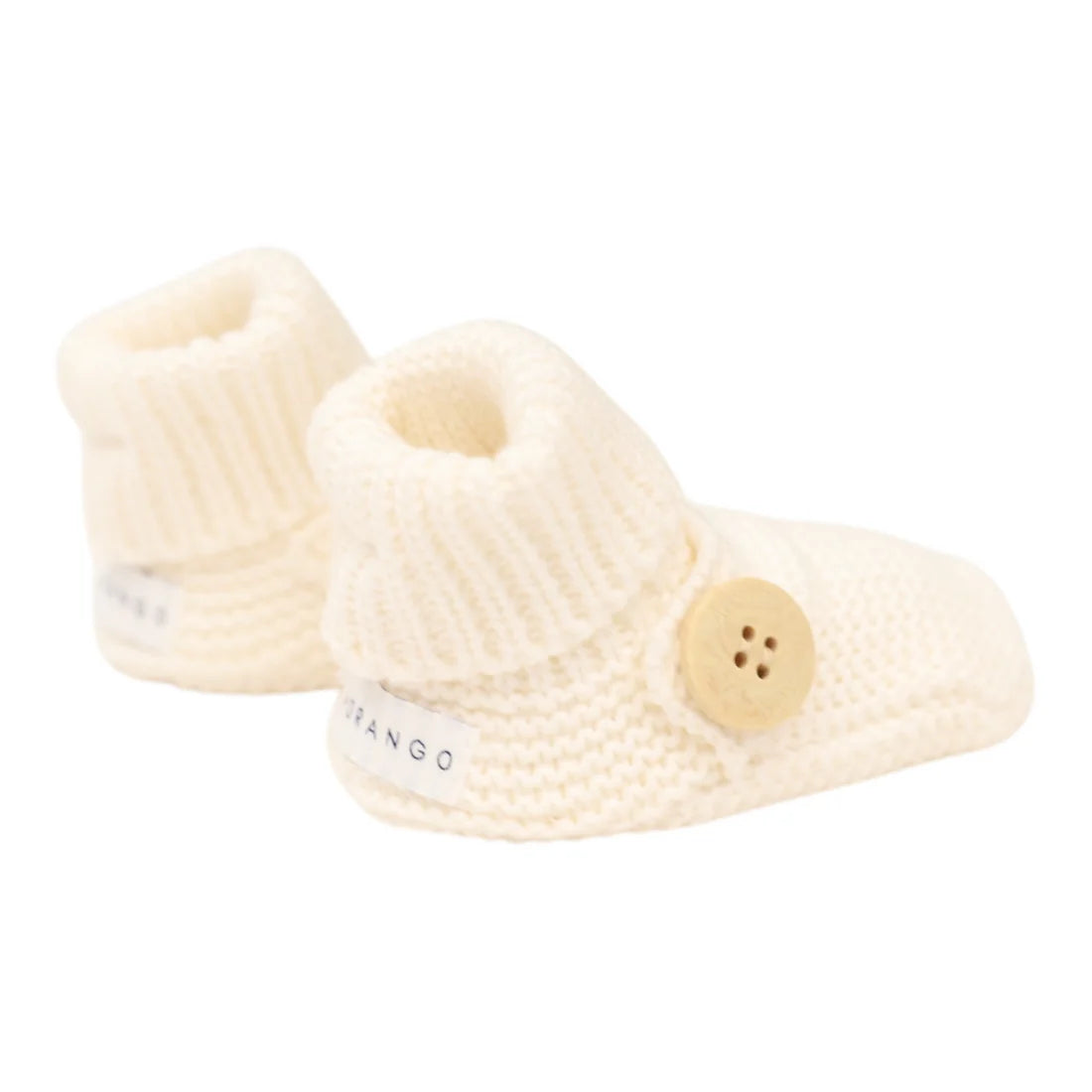 Korango | Cotton Knit Button Bootie with Gift Box | White