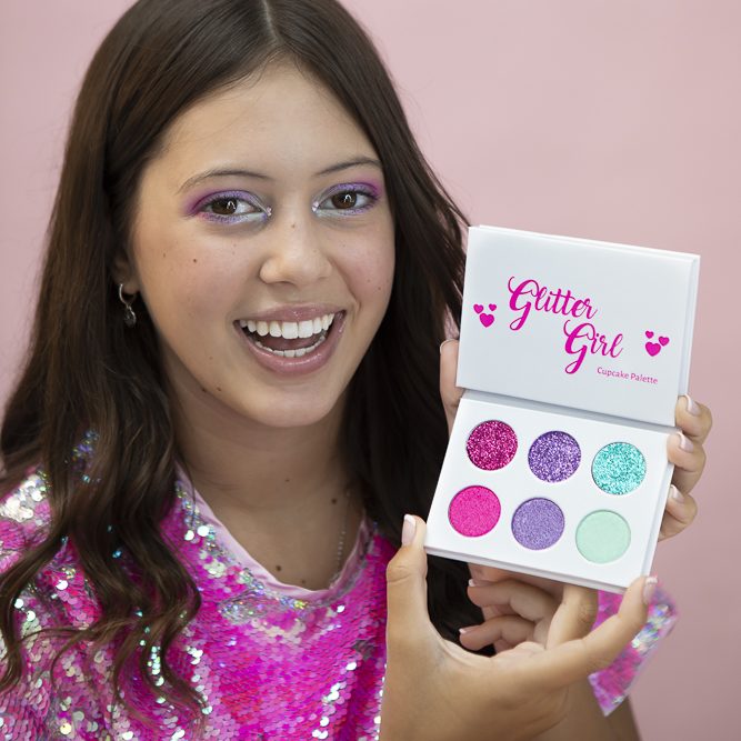 Glitter Girl | Cupcake Mini Palette | Kids Makeup Eyeshadow 6 Colours