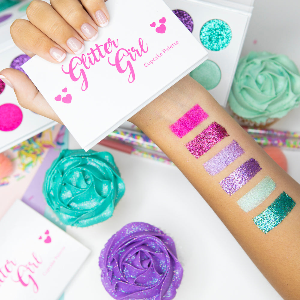 Glitter Girl | Cupcake Mini Palette | Kids Makeup Eyeshadow 6 Colours