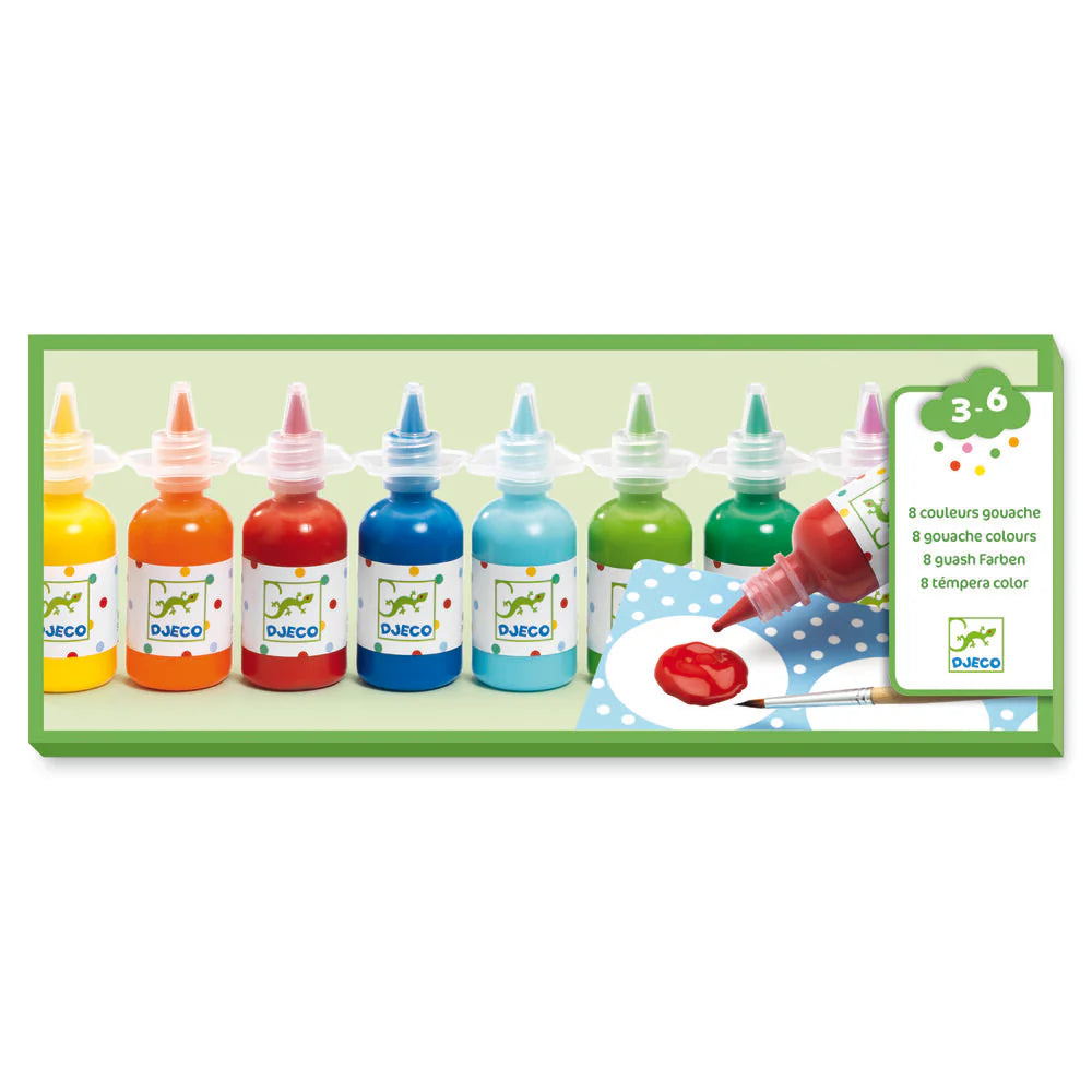 Djeco | Poster paint | 8 Bottles