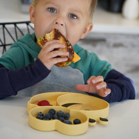 Melii Silicone Divided Suction Plate - Bee
